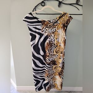 Frank Lyman designs animal print dress in size US 12